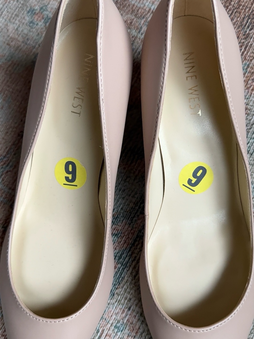 Nine West Nude block heels 👠 size 9 NEW